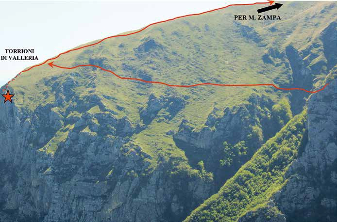 57 L’itinerario al versante nord di M. Zampa visto da S. Leonardo