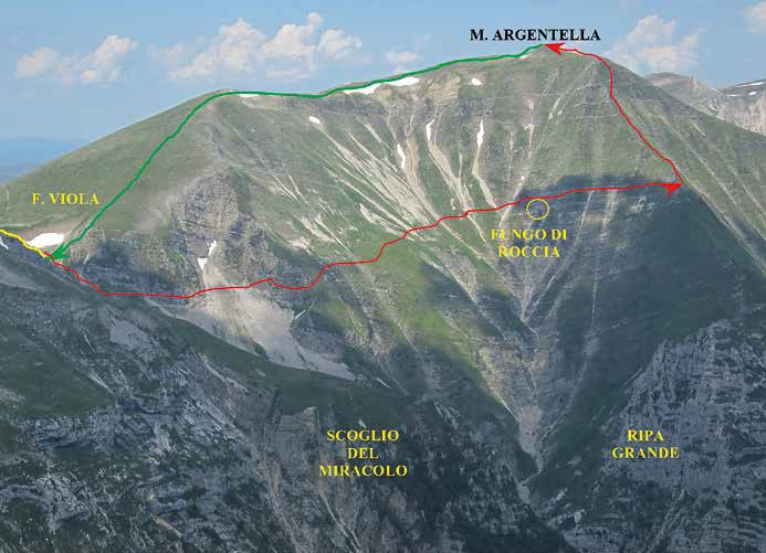 64 L’itinerario al versante est del M. Argentella visto da F. Viola e da M. Torrone