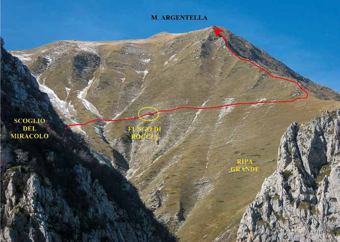 65 L’itinerario al versante est del M. Argentella visto dalle svolte
